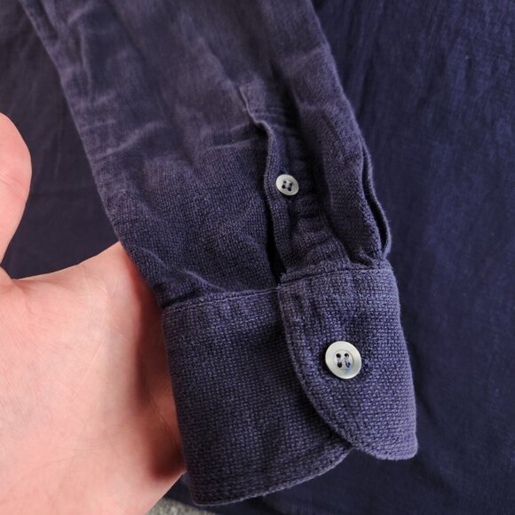 Iceberg Shirt Disney Medium Blue Long Sleeve Button Up Mickey Mouse Embroidery - Picture 13 of 16